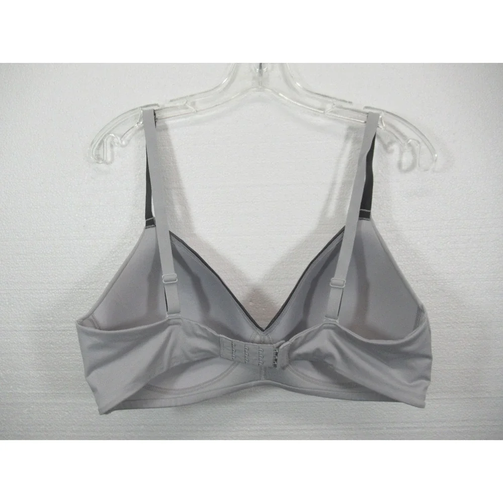 Calvin Klein T-Shirt Bra Large Gray Wireless Lightly Lined QP2931S